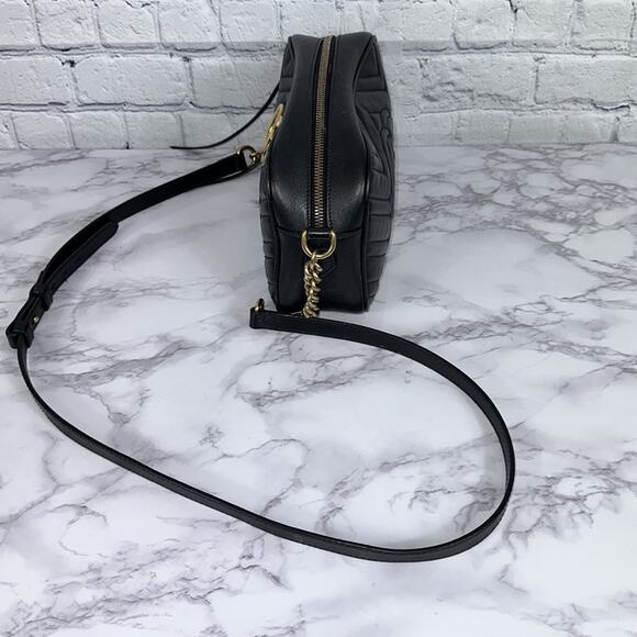 GUCCI Marmont Small Matelasse Shoulder Bag Black - Picture 5 of 14